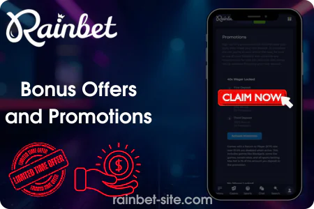 Rainbet bonus offers and promotions overview